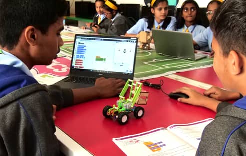 STEMpedia AI & Robotics lab in Arise International School