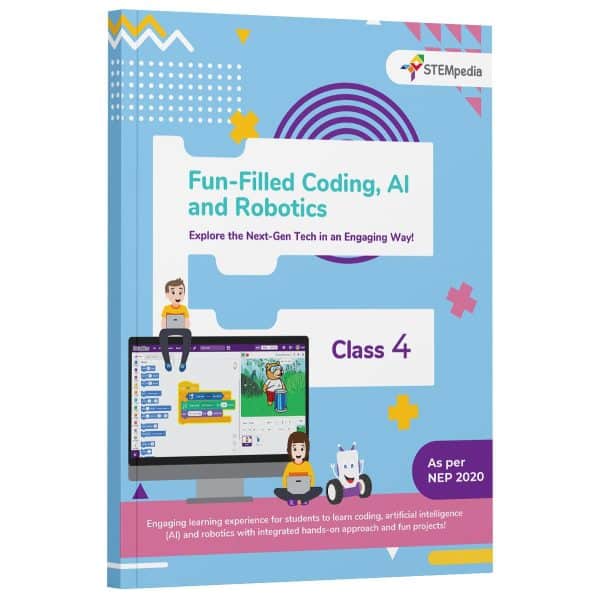 Fun Filled Coding, AI and Robotics Book for Class 4