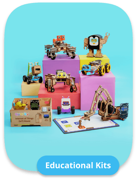 STEMpedia Quarky Educational Kits - Mars rover, IoT House, Quadruped robot and many more DIY robotic kits.