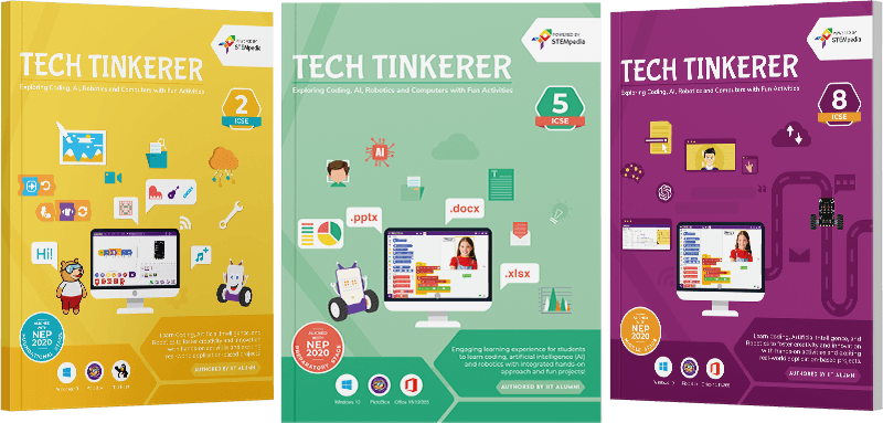 ICSE Robotics, AI, Coding and ICT Books for classes 1 to 8