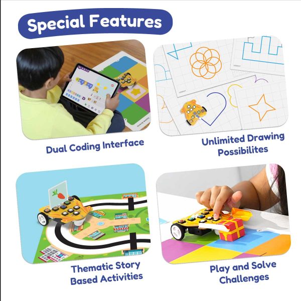 Button-based and graphical coding activities with Wizbot Maxx coding ninja kit