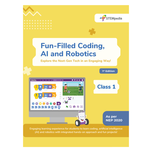 Fun Filled Coding, AI and Robotics Book for Class 1