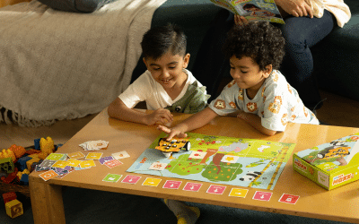 Kids doing Activity with Wizbot robot toy