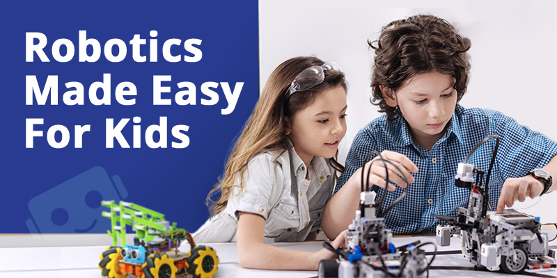 Young children engaged in a hands-on robotics class using educational robots